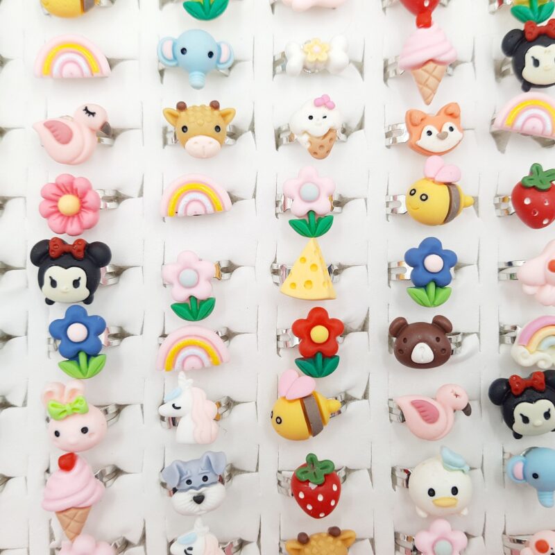 pierścionki modelina truskawki zwierzątka_