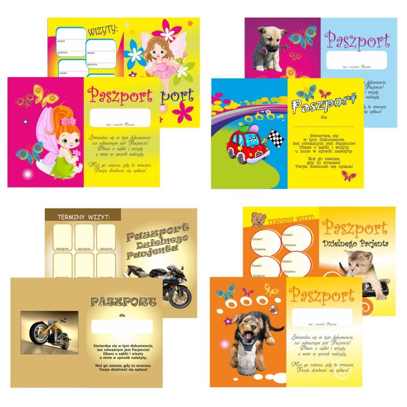 kolorowe paszporty dzielnego pacjenta